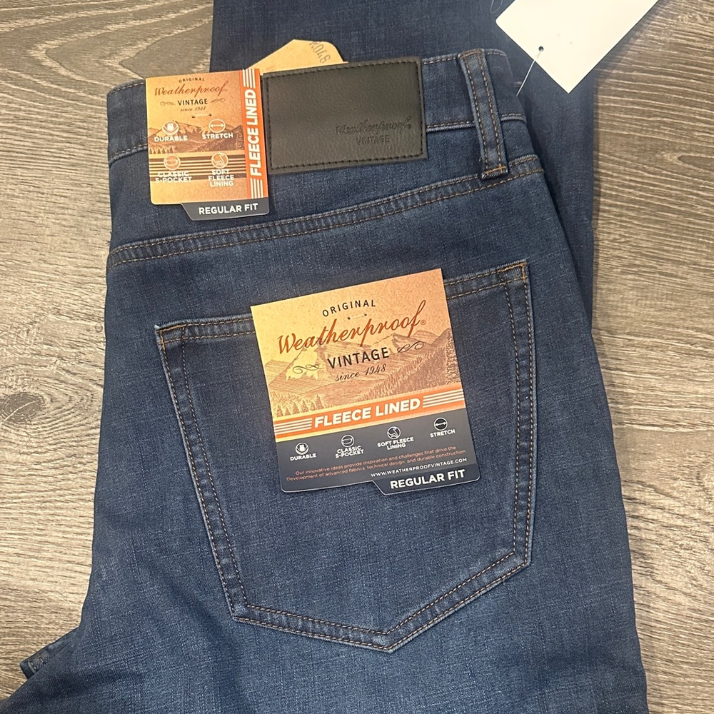 Weatherproof Men's Dark Blue Straight Jeans
